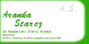 aranka starcz business card